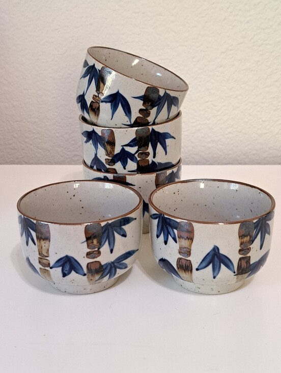 Source Unknown Other - Vintage Japanese Studio Pottery Yunomi Tea Sake Cups Set of 5